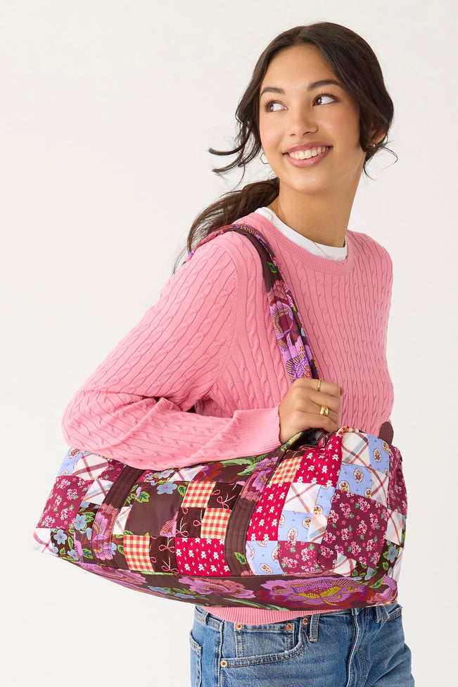 Small Original Duffel - Festive Check Patchwork - Image 3