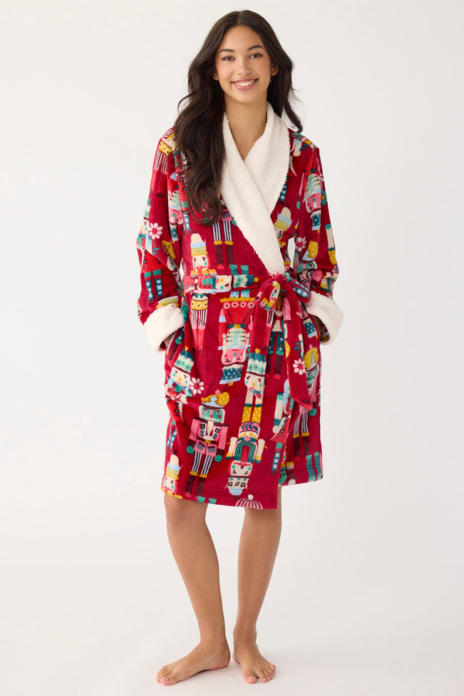 Outlet Fleece Robe - Nutcrackers / Large - Extra Large - Image 2