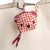 Classic Mini Bear Bag Charm - Festive Check Patchwork - Image 2