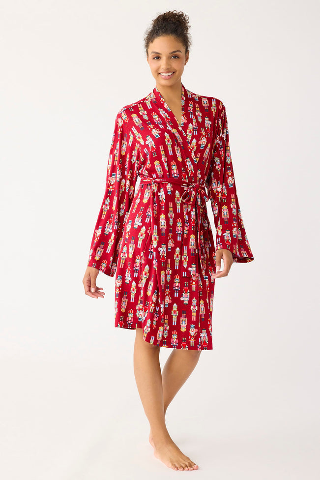 Outlet Essential Knit Robe - Nutcrackers / Small - Medium - Image 2