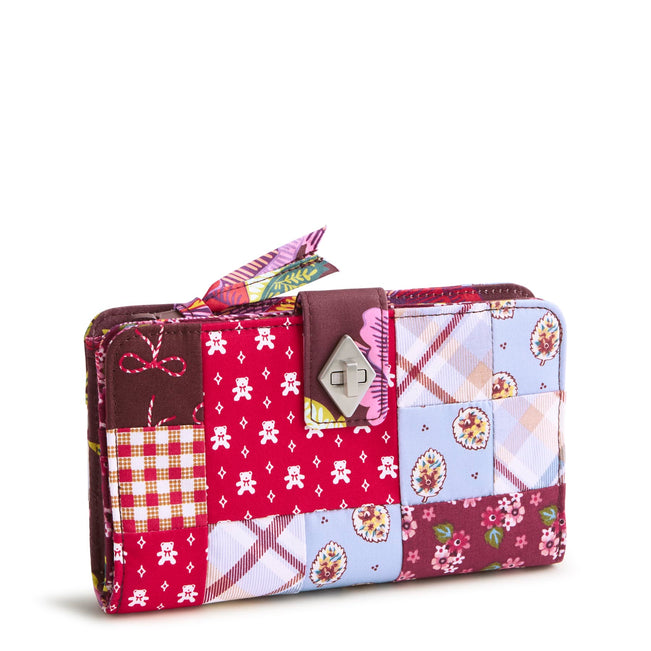 Turnlock Wallet - Festive Check Patchwork - Image 1