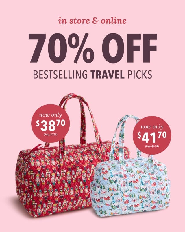 70% Off Bestselling Travel