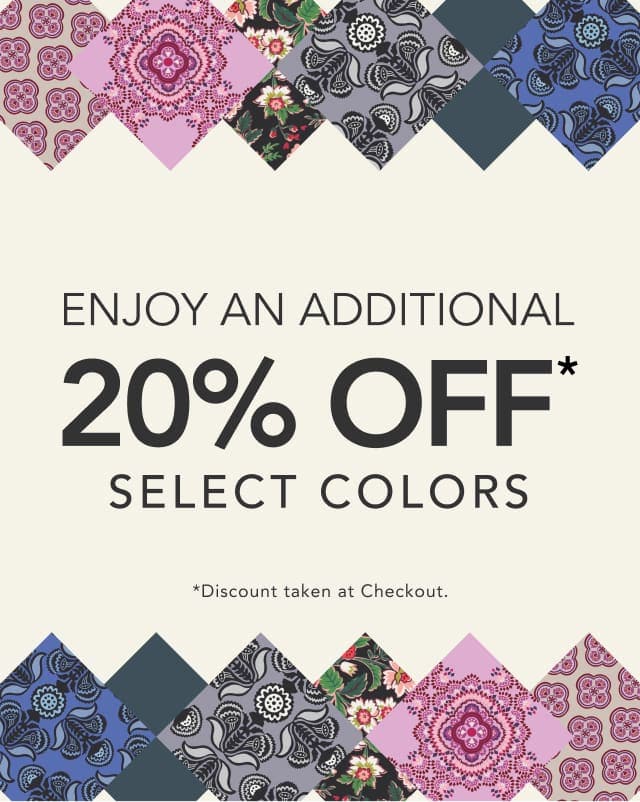 20% off Select Colors