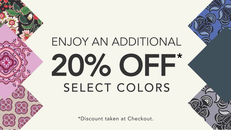 20% off Select Colors