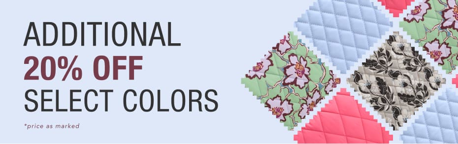 20% Off Select Colors