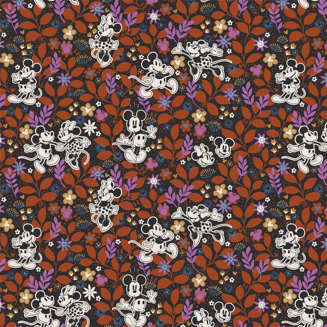 Mickey & Minnie's Vine Floral Black-Image 1-Vera Bradley