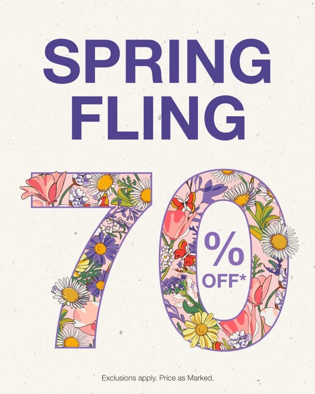 70% off Spring Fling