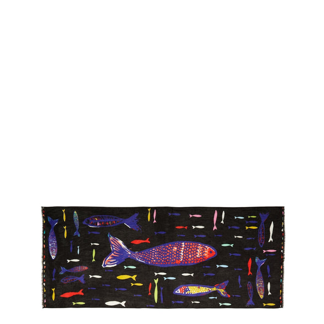 Soft Fringe Scarf-Fish Multi-Image 2-Vera Bradley
