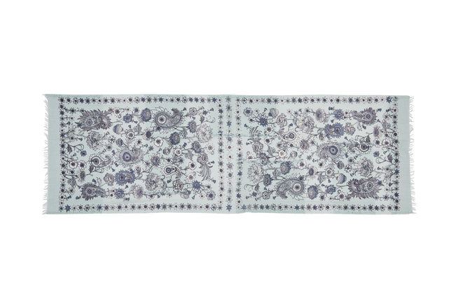 Eyelash Fringe Scarf-Cornflower Blossoms-Image 2-Vera Bradley