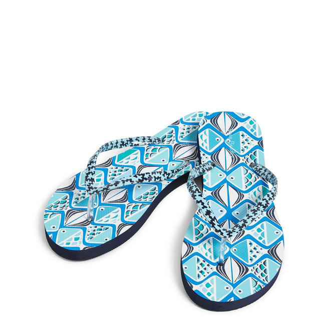 Factory Style Flip Flops-Go Fish Blue-Image 1-Vera Bradley