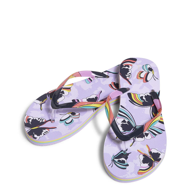 Flip Flops-Lavender Butterflies-Image 1-Vera Bradley