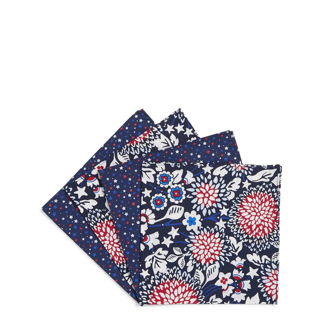 Napkin Set of 4-Red White & Blossoms-Image 1-Vera Bradley