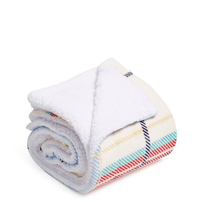Cozy Life Throw Blanket-Tartan Plaid Cream-Image 2-Vera Bradley