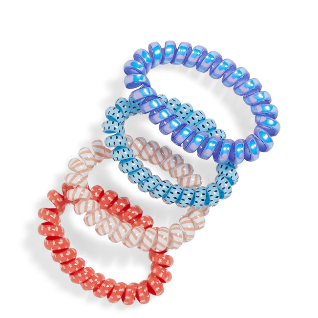 Factory Style Spiral Hair Elastics-Mural Garden-Image 1-Vera Bradley