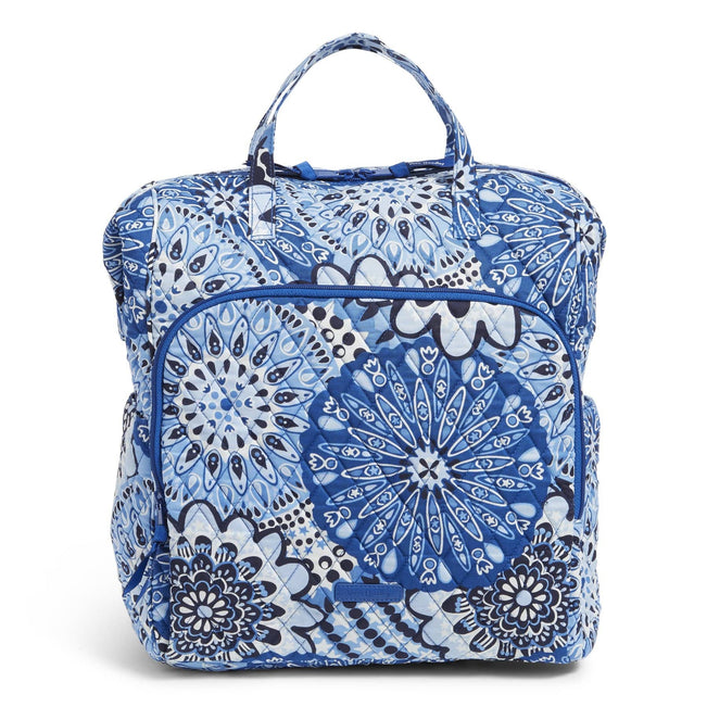 Factory Style Top Handle Backpack-Blue Star Medallion-Image 1-Vera Bradley