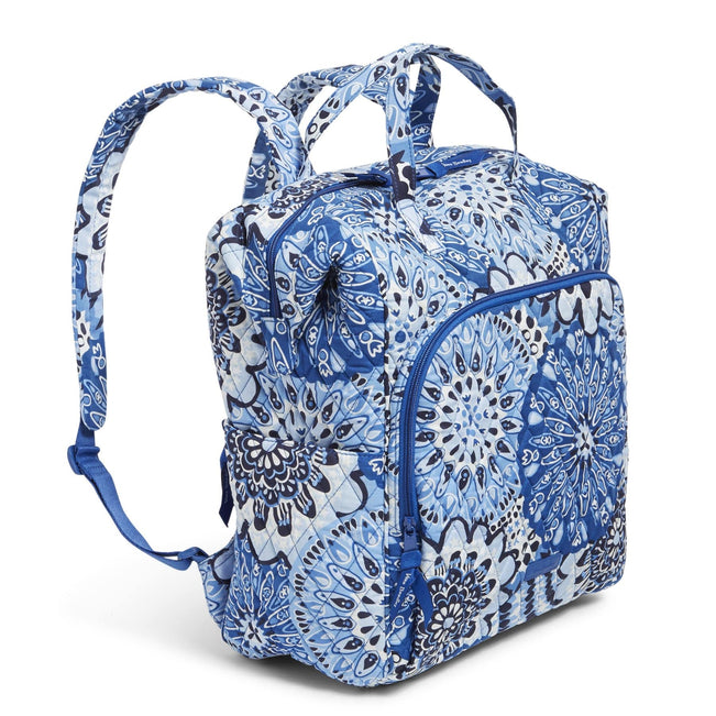 Factory Style Top Handle Backpack-Blue Star Medallion-Image 2-Vera Bradley
