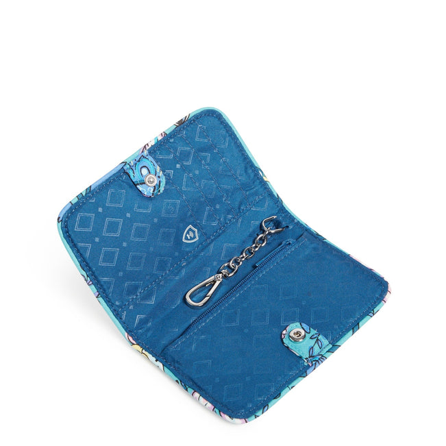 Factory Style RFID Small Bifold Wallet-Peacock Garden-Image 2-Vera Bradley