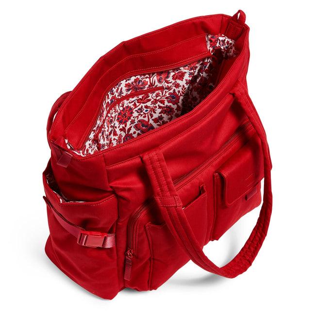 Utility Tote Bag-Recycled Cotton Cardinal Red-Image 3-Vera Bradley