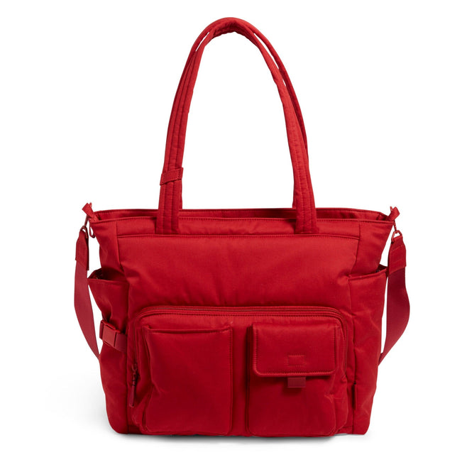 Utility Tote Bag-Recycled Cotton Cardinal Red-Image 1-Vera Bradley