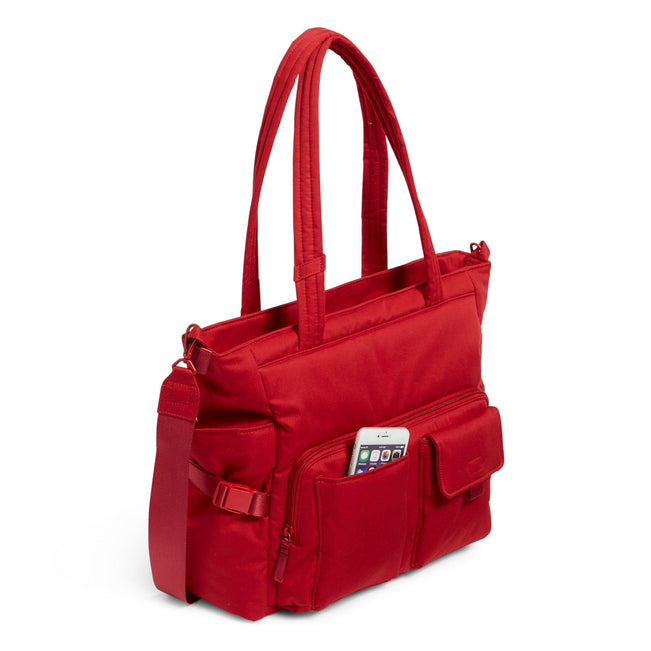 Utility Tote Bag-Recycled Cotton Cardinal Red-Image 2-Vera Bradley