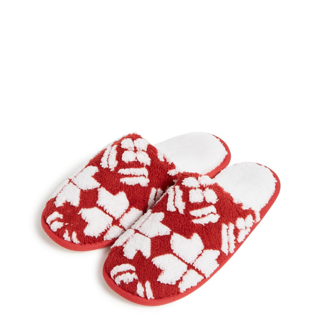 Intarsia Fleece Slippers-Star Intarsia Red-Image 1-Vera Bradley
