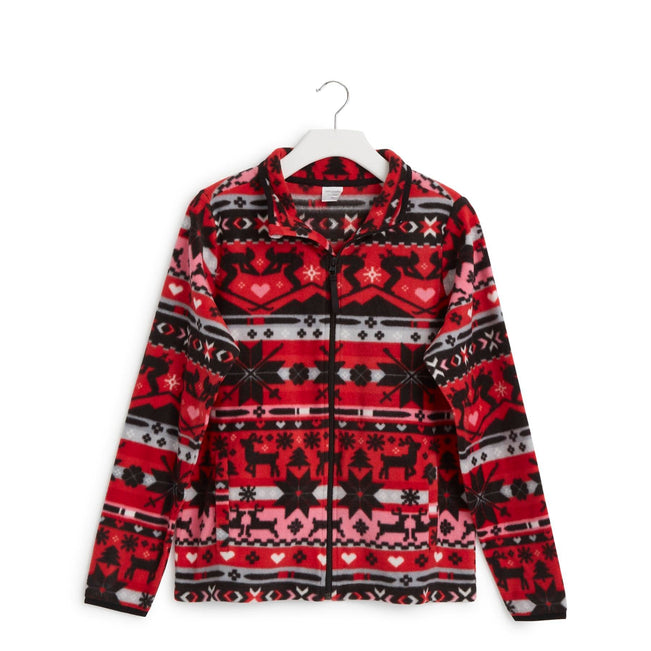 Fleece Jacket-Nordic Stripe Red-Image 1-Vera Bradley