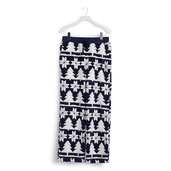 Jacquard Fleece Pajama Pants-Nordic Forest Stripe Navy-Image 1-Vera Bradley