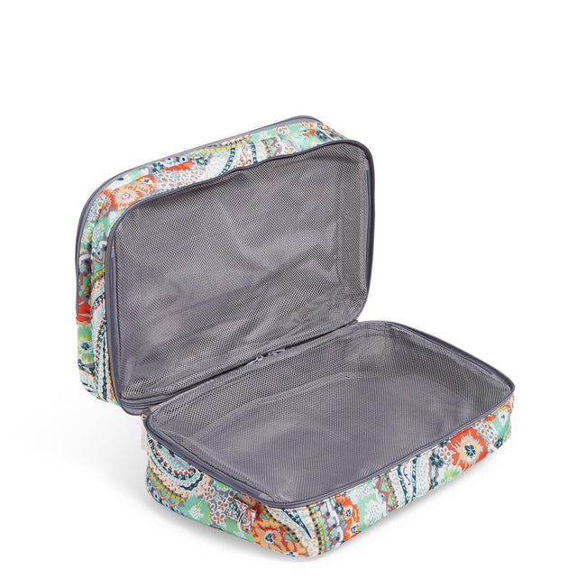 flat travel toiletry bags Vera Bradley Women's Lay Flat Travel Bag Citrus Paisley