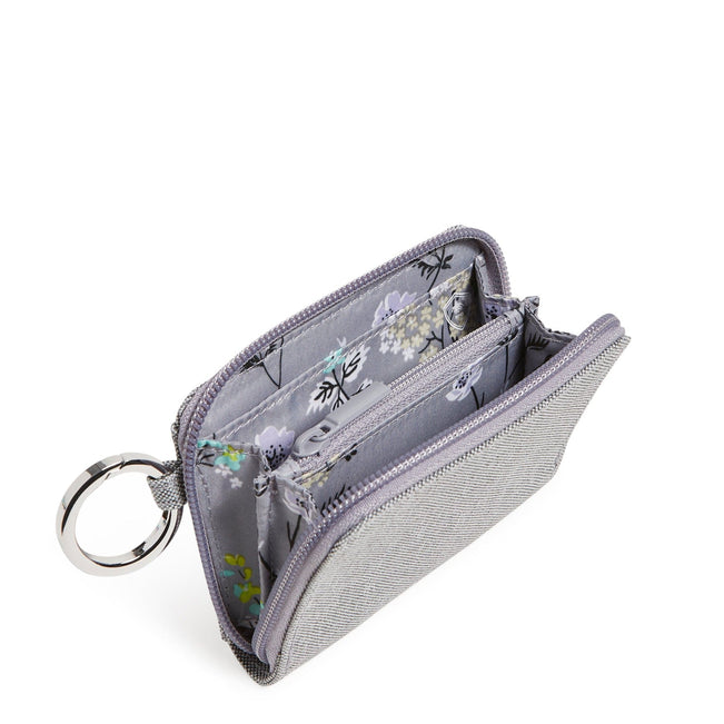 LU RFID Petite Zip-Around Wallet-Medium Heather Gray-Image 2-Vera Bradley