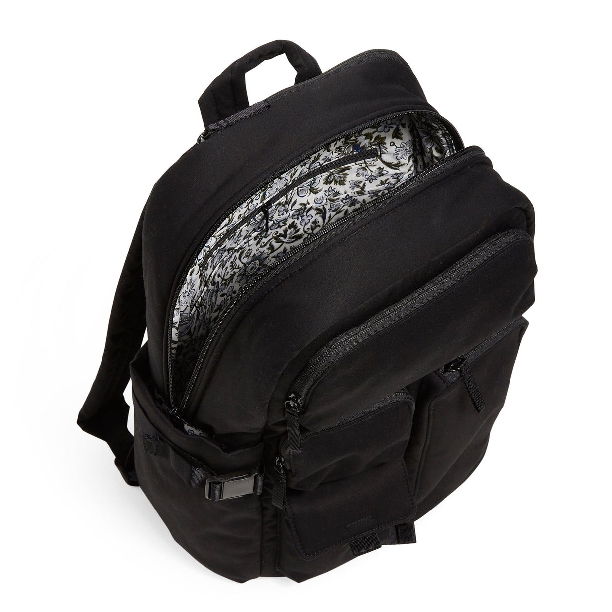 Vera Bradley Utility Large Backpack in Recycled Cotton Black