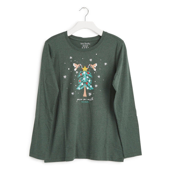 Long-Sleeved Graphic T-Shirt-Merry Mischief Ornaments-Image 2-Vera Bradley