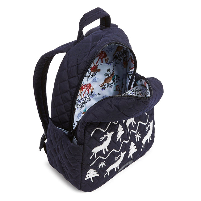 Essential Compact Backpack-Merry Mischief Snow Day-Image 4-Vera Bradley