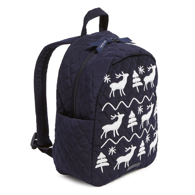 Essential Compact Backpack-Merry Mischief Snow Day-Image 3-Vera Bradley